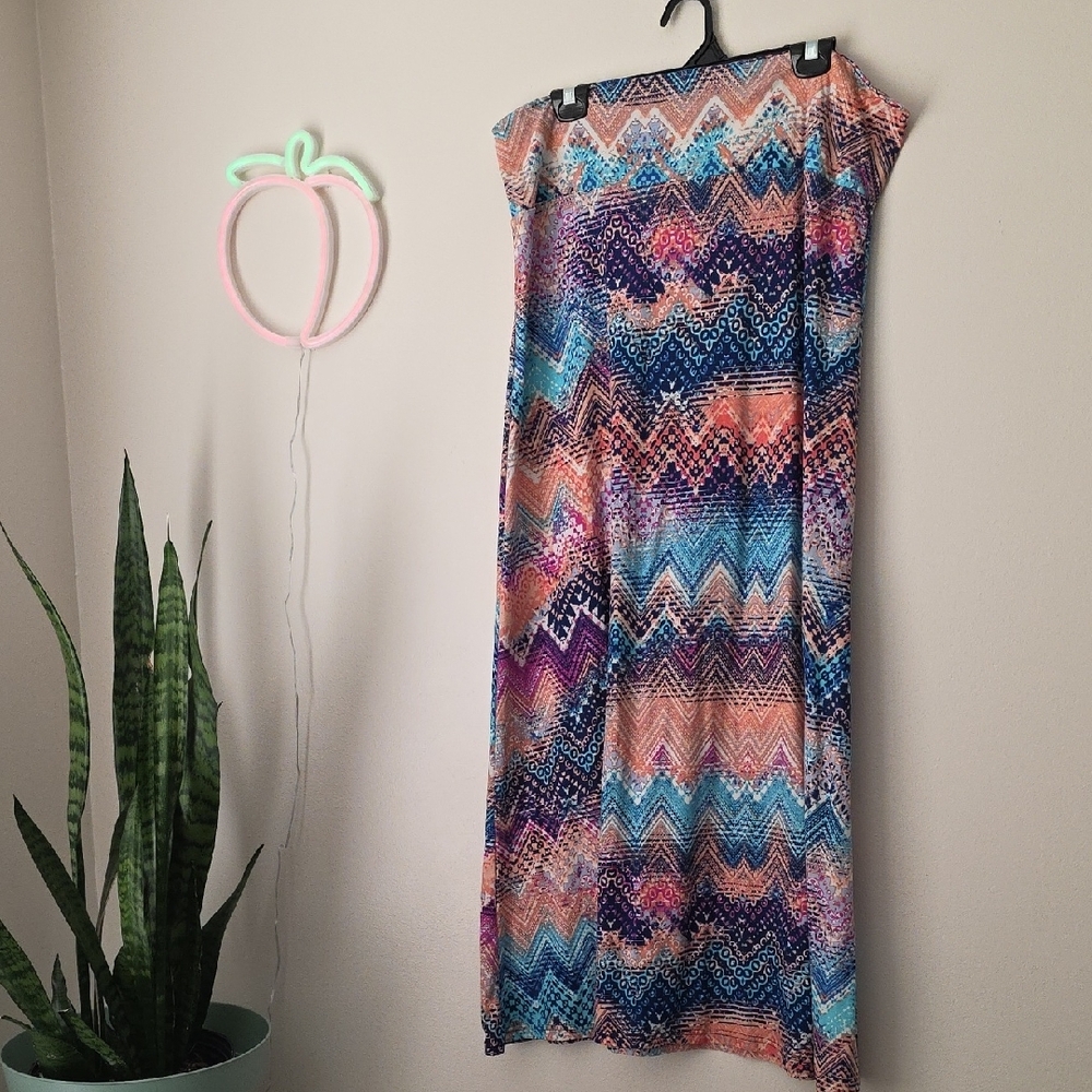 Colorful Zigzag Patterned Women's Skirt